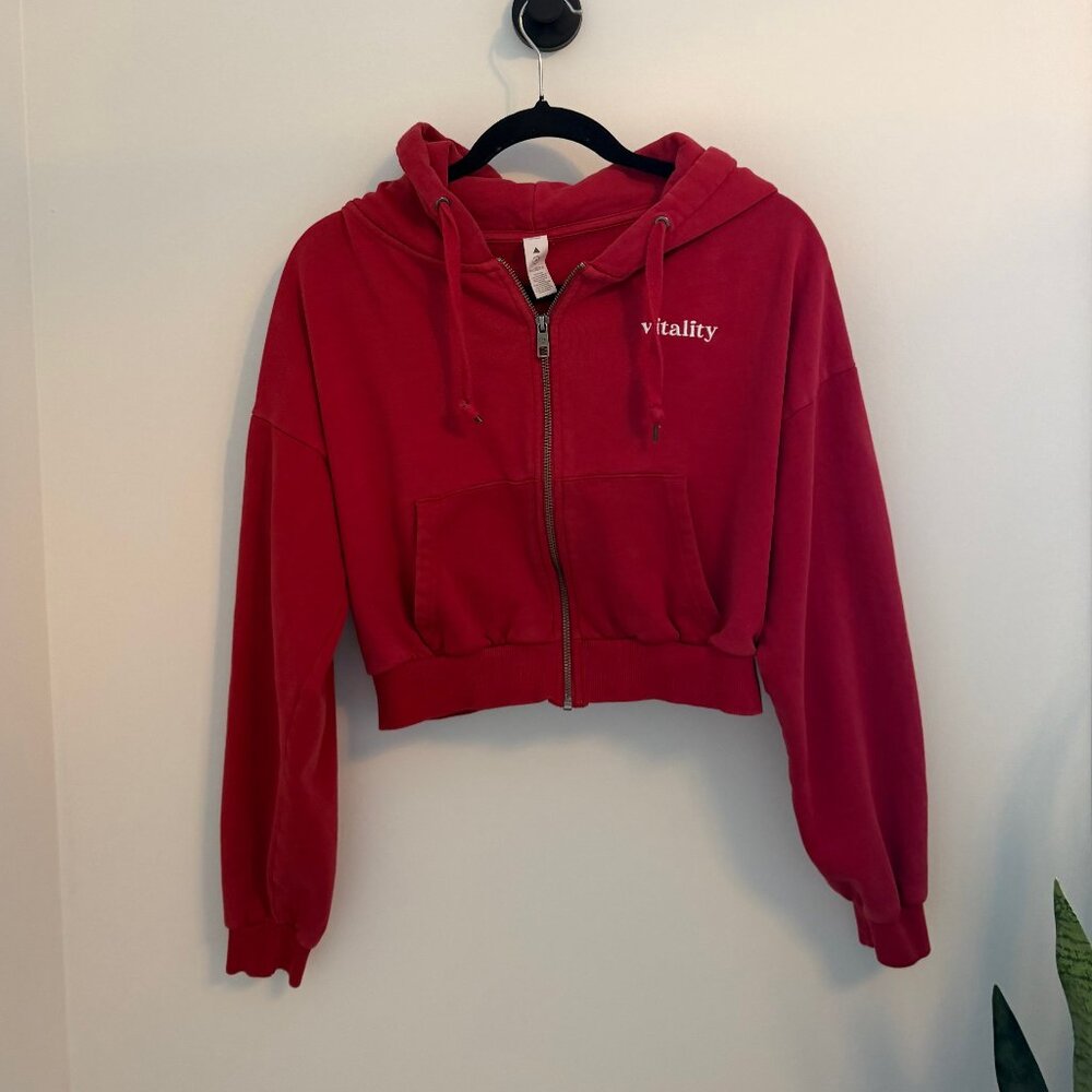 Vitality | Vitality Red Matching Set | Cropped Full Zip Hoodie + Shorts | Medium